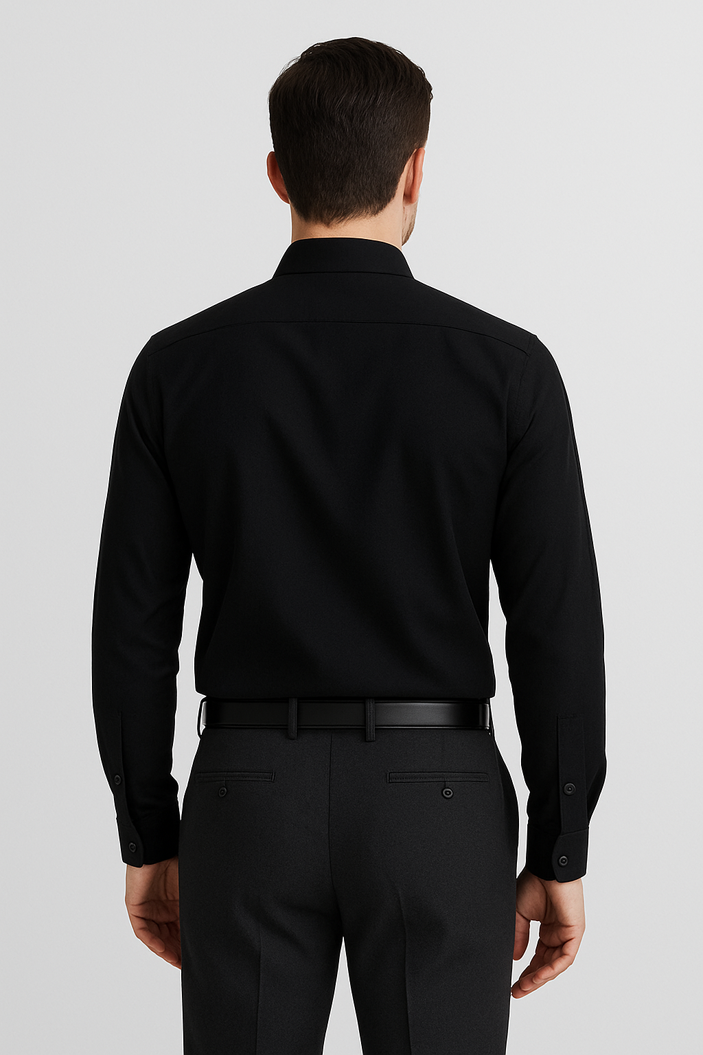 MEN,S PLAIN COTTON BLACK SHIRT